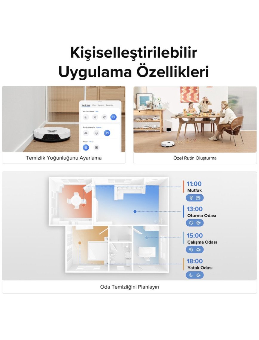 Roborock S8 Sonic Mopping Akıllı Robot Süpürge S8 Beyaz